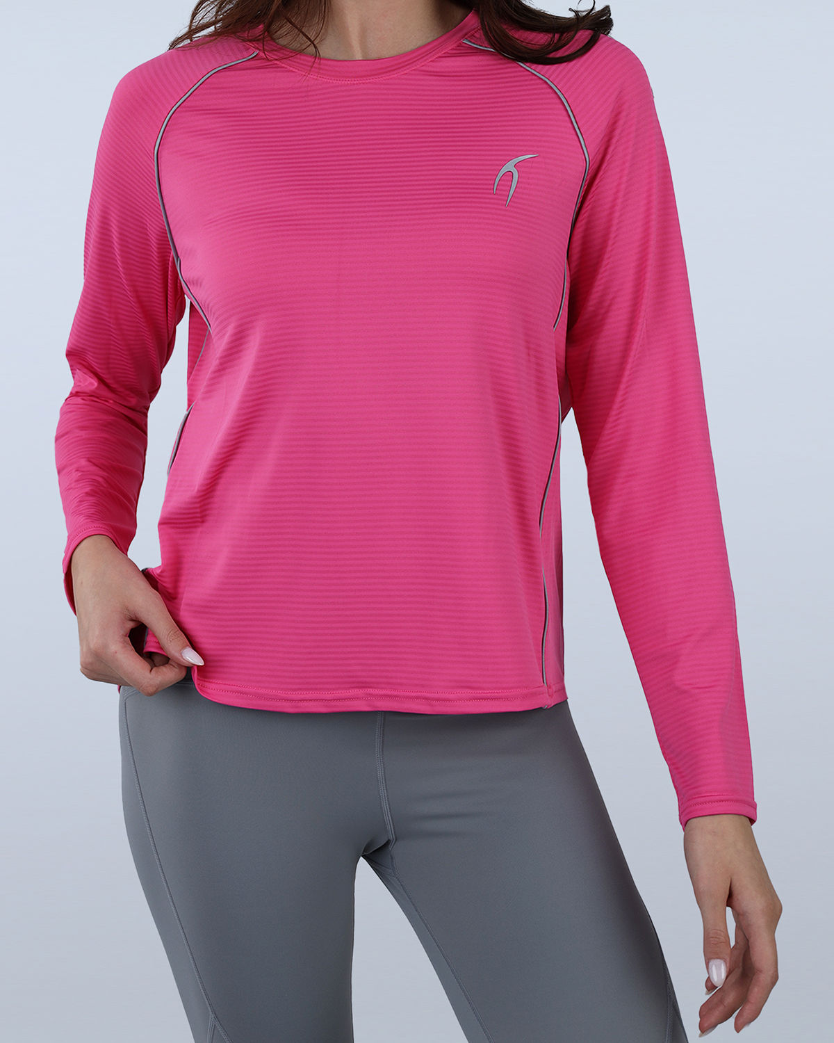 Slim Long Sleeve Fuchsia Top-Atum -80196522