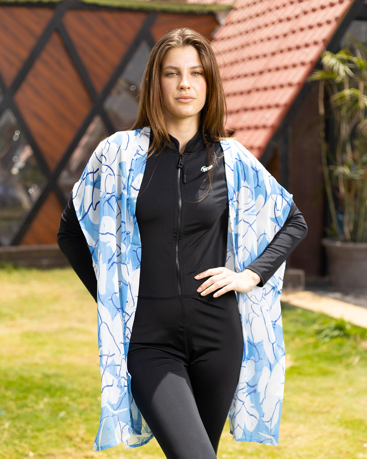 Blue Sky Turquoise Kimono-Atum -47715273