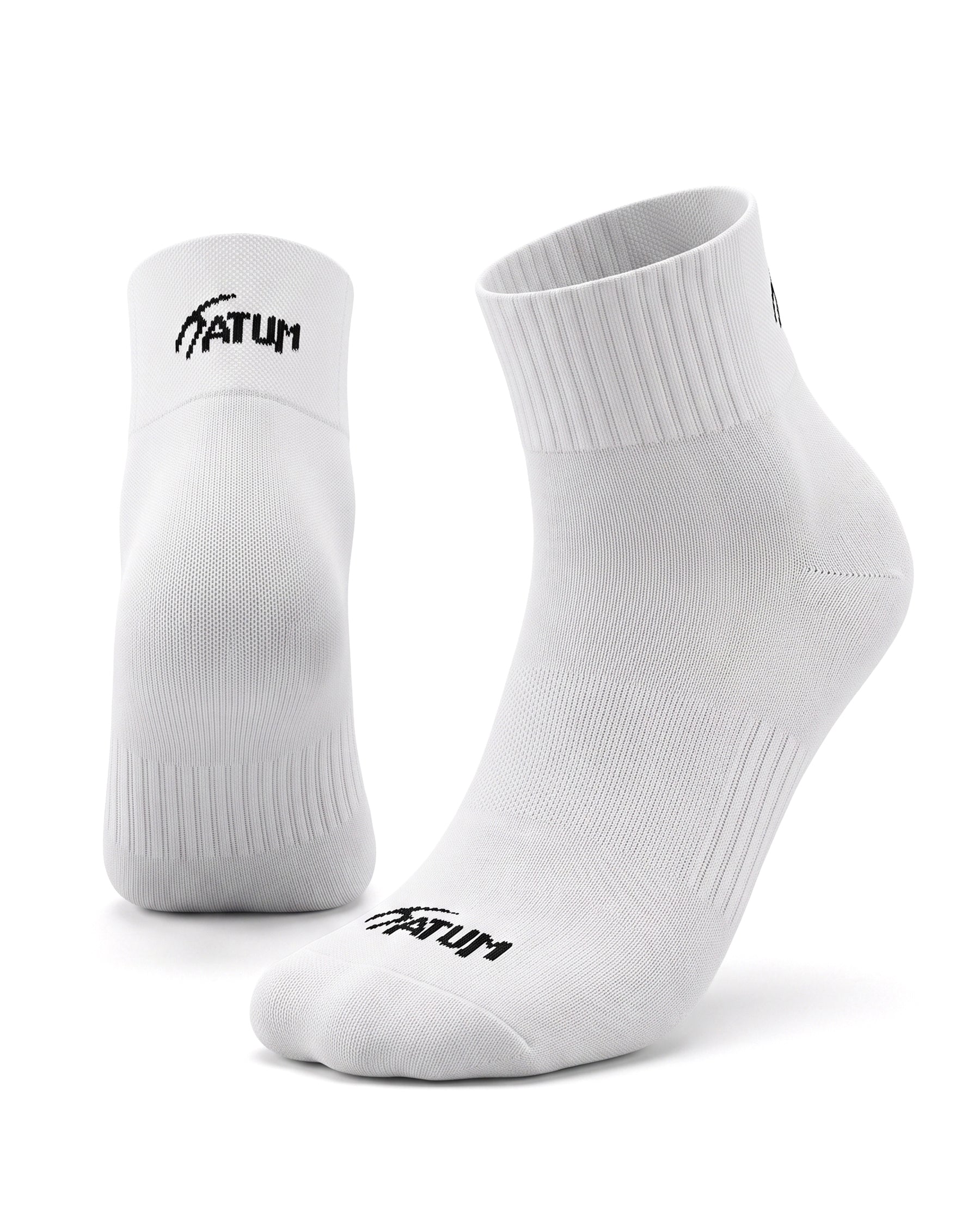 Unisex White Half Socks-Atum -43791463