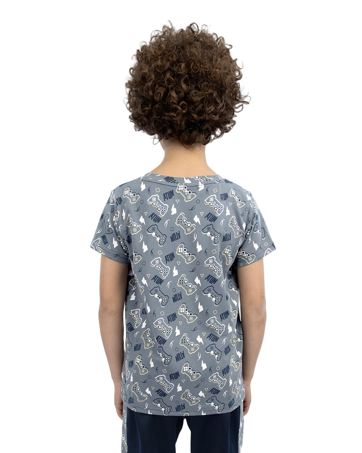 Printed Graphics Gray T-Shirt-Atum -35872973