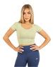 Serenity Sculpt Green Crop Top