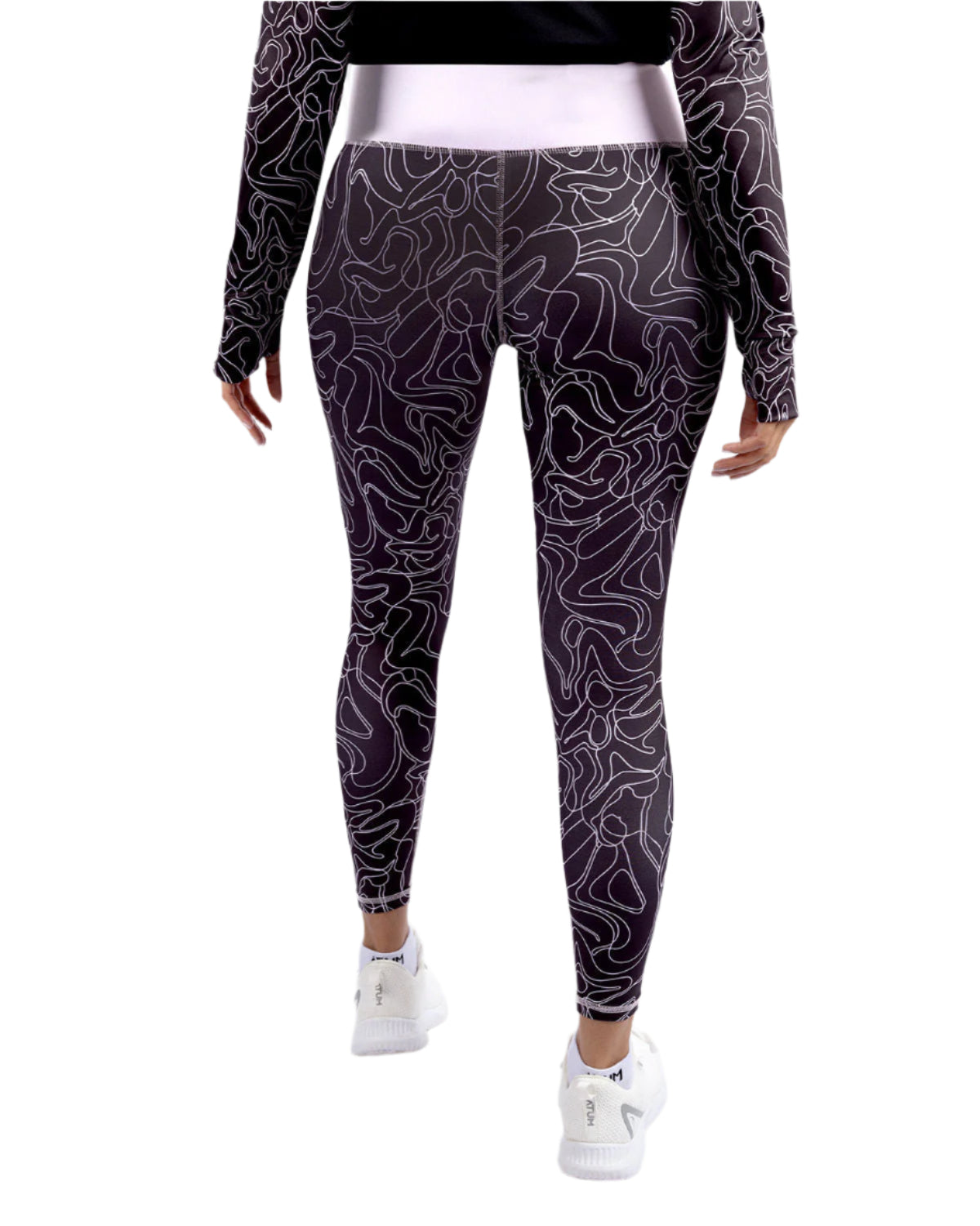 Women's Limitless Black Leggings-Atum -47114932