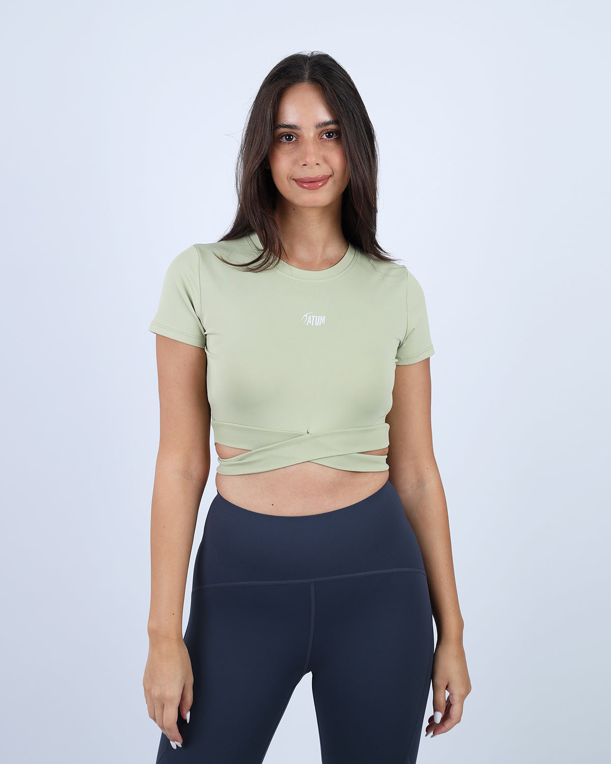 Twisted Short Sleeves Women's Crop Tee