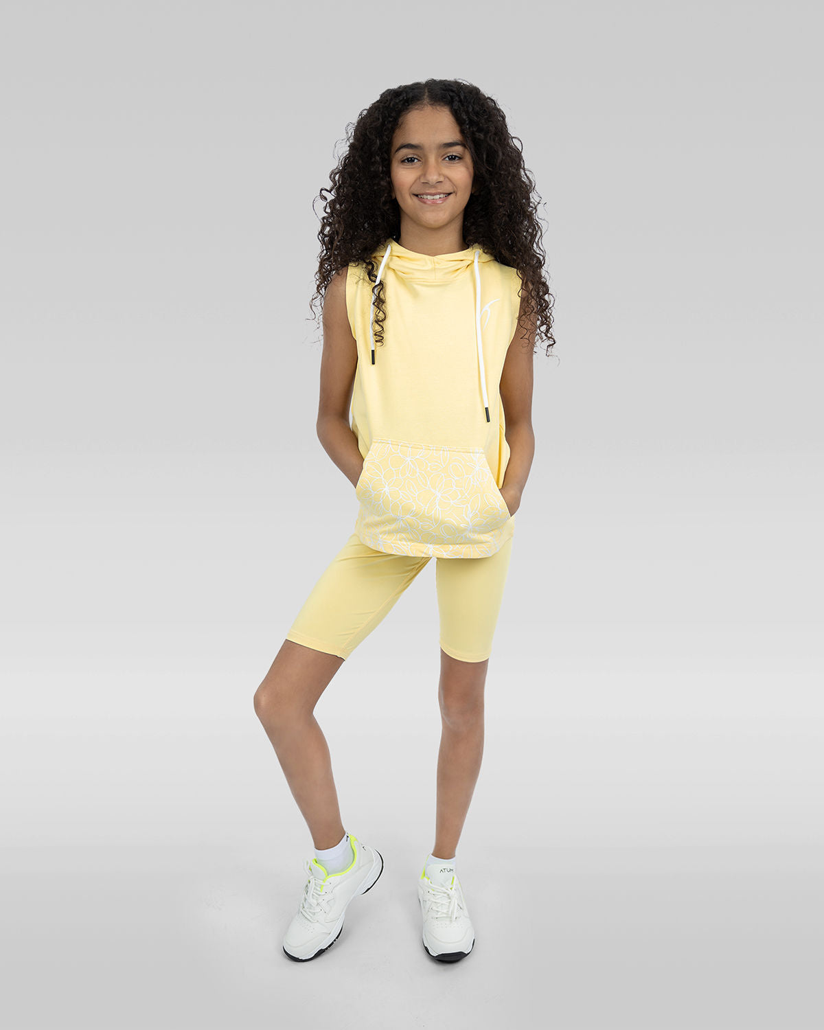 Smooth Girls Hooded Yellow T-Shirt