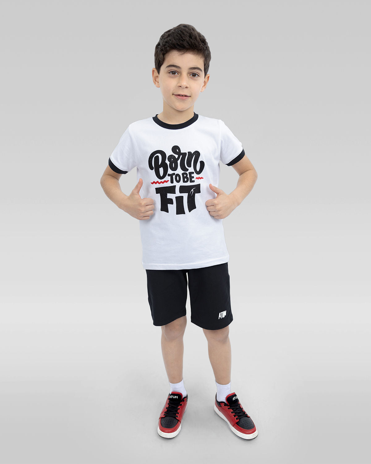 Be Fit Crew-Neck White T-Shirt-Atum -13094206