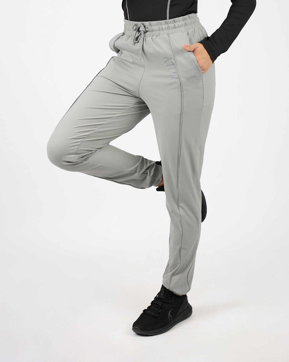 Relaxed Fit Gray Pants-Atum -97945526