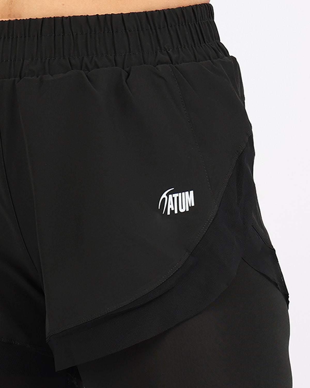 Pocket Wave Skort Black Leggings-Atum -28183511