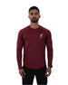 Long Sleeve Running Burgundy Tee