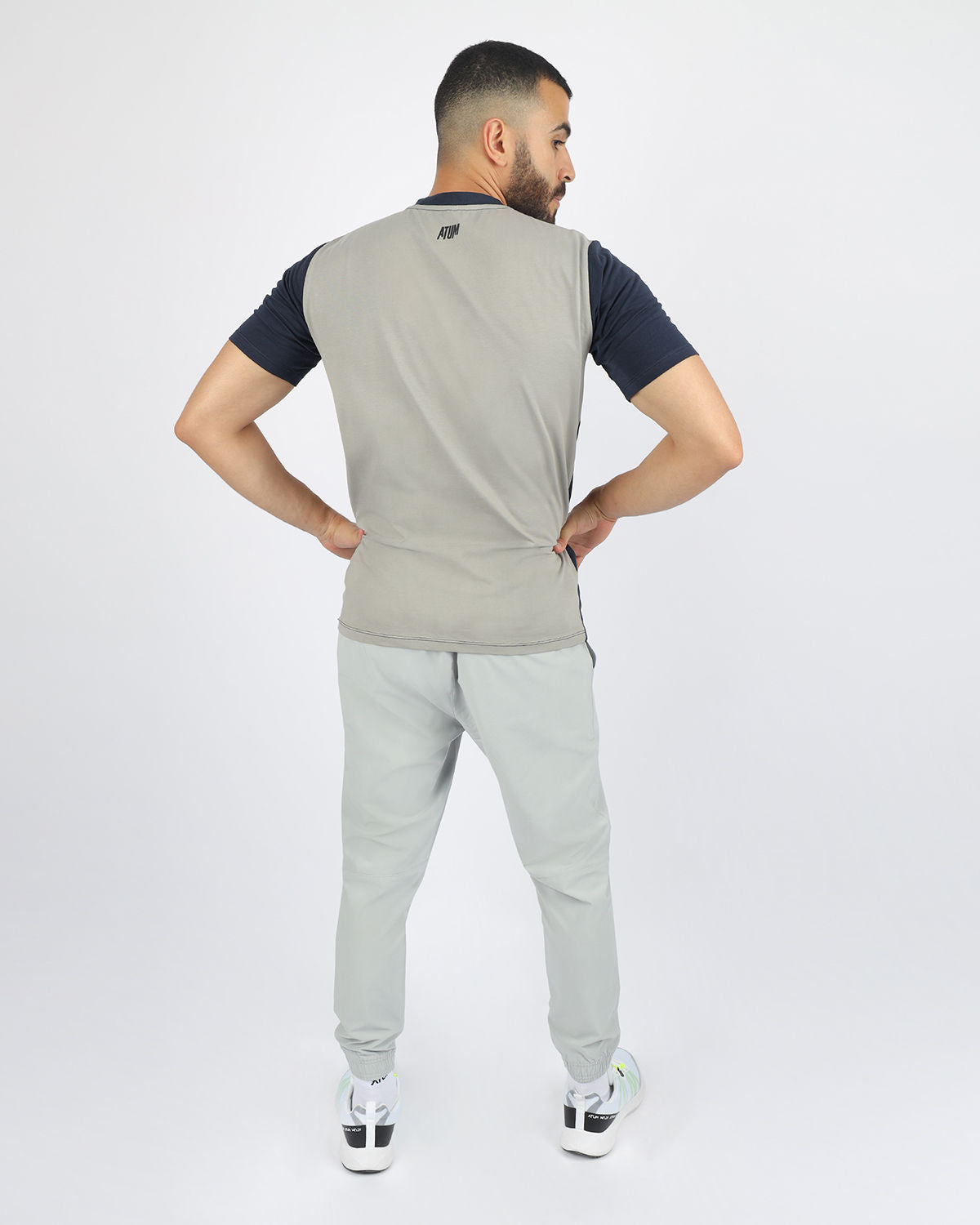 Men's Comfy Gray Sweatpants-Atum -79478281