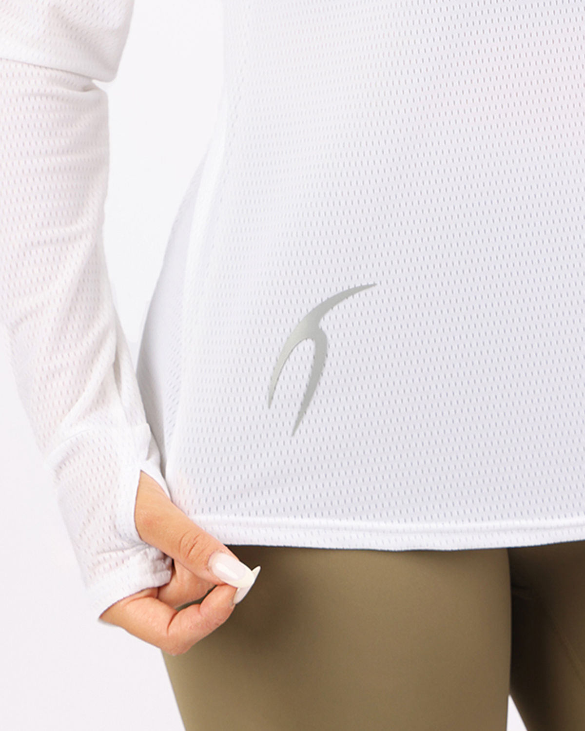 Long-Sleeve Training White Top-Atum -8160514