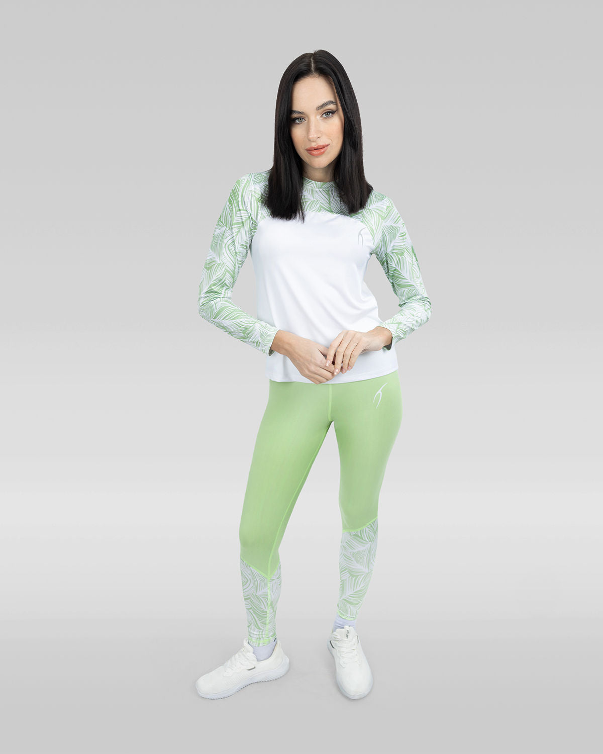 Flowery Green Leggings-Atum -60293214
