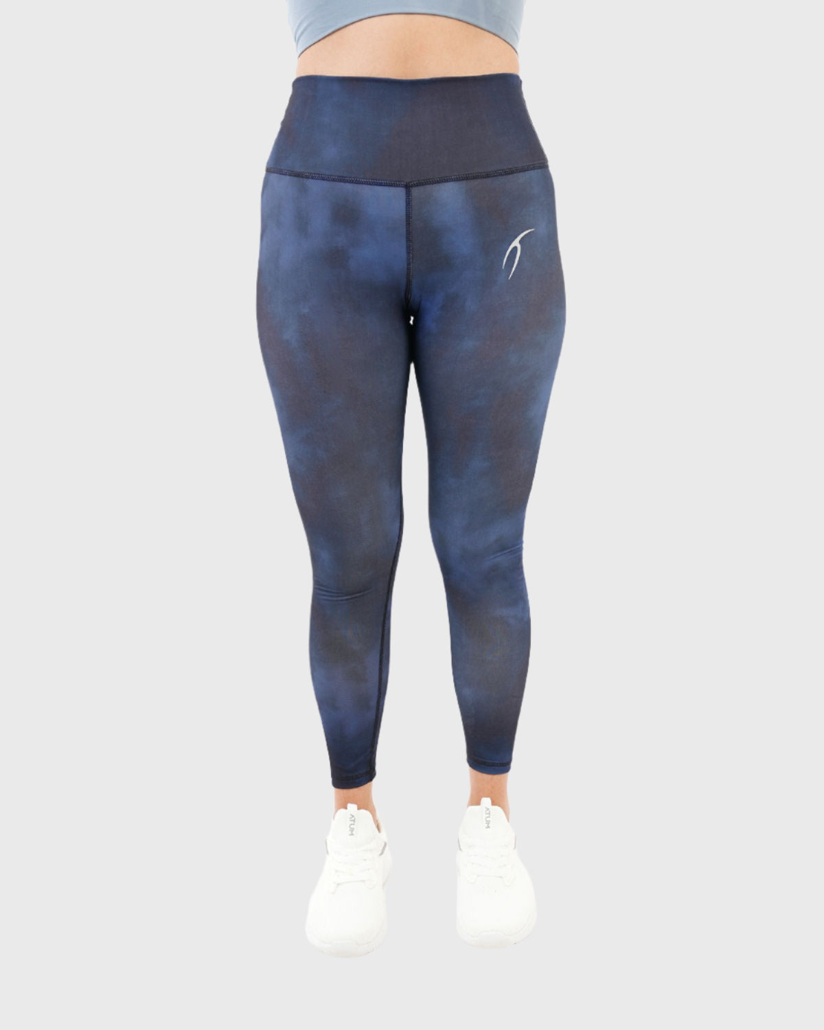 Yoga Printed Navy Leggings-Atum -82941735