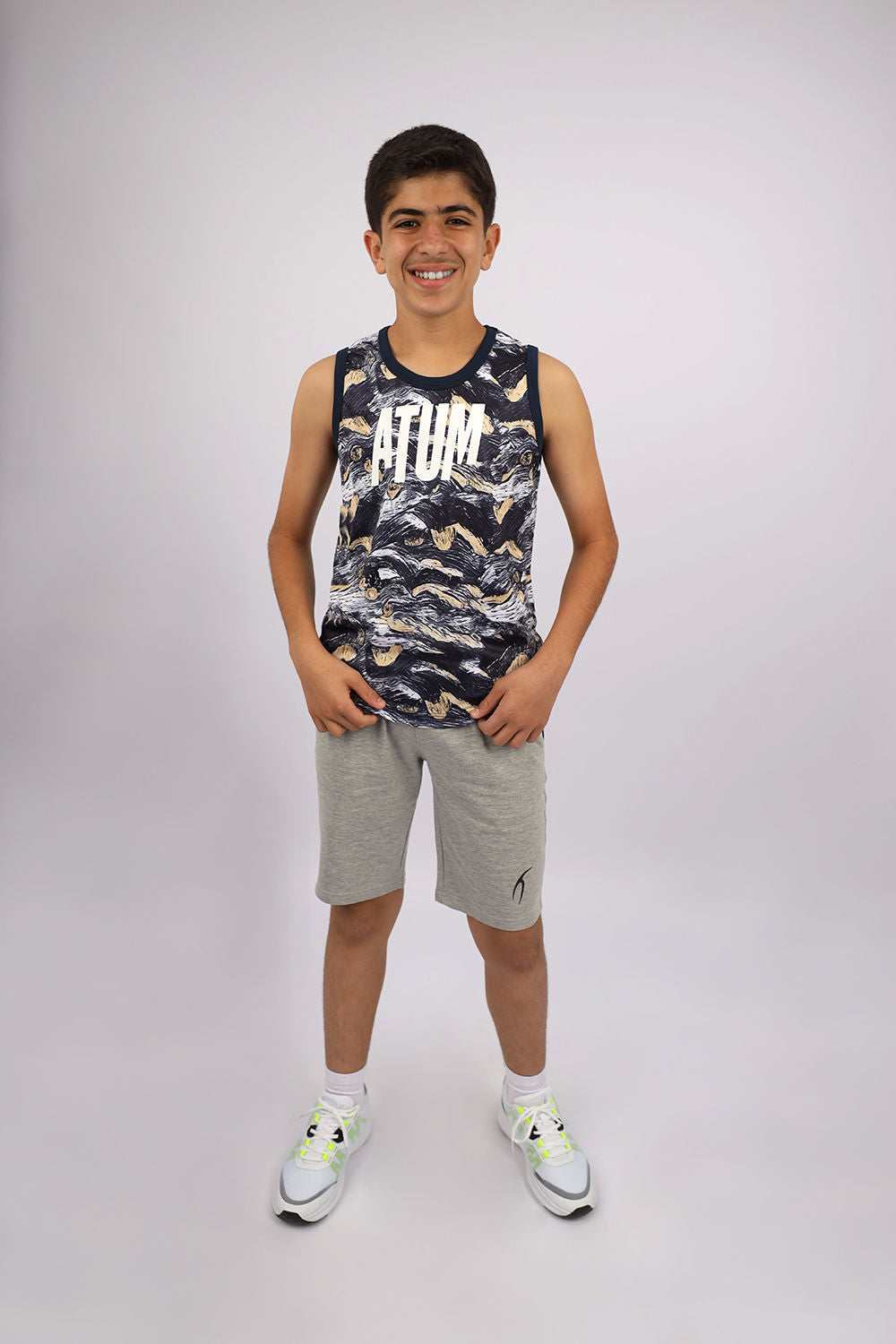 Atum Boy's Printed Tank Top - Atum Egypt 