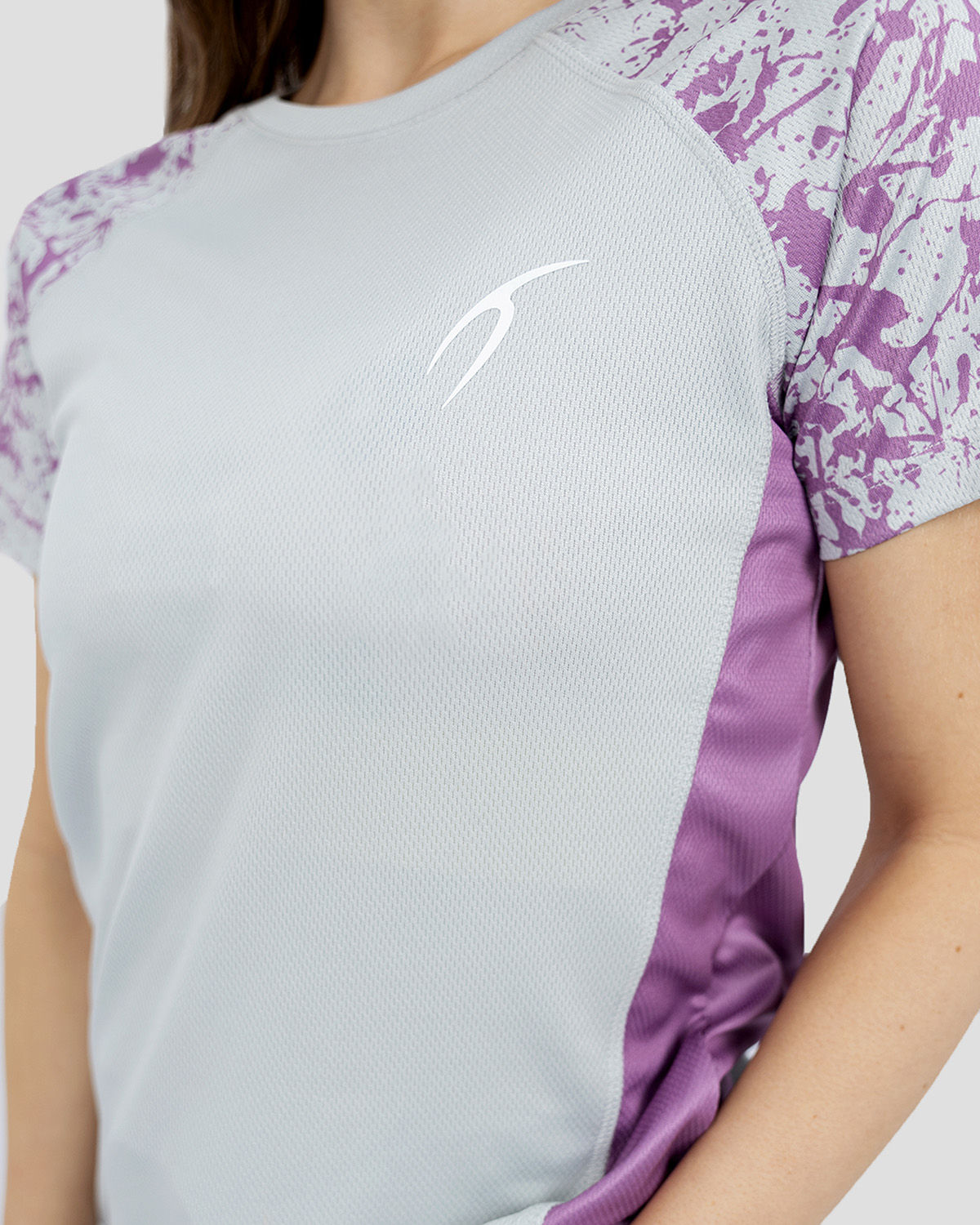 Women's Short Sleeves Gray T-Shirt-Atum -50027266