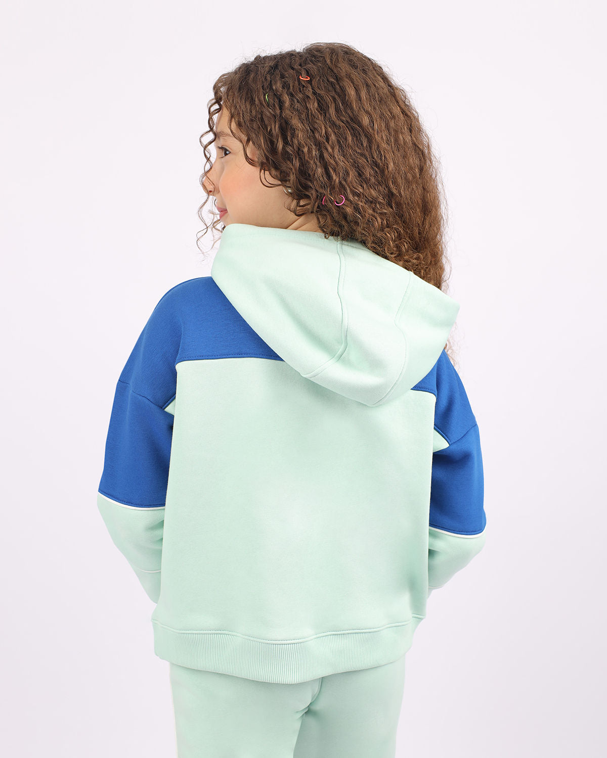 Girl's Quarter Mint Zip Hoodie-Atum -67293445