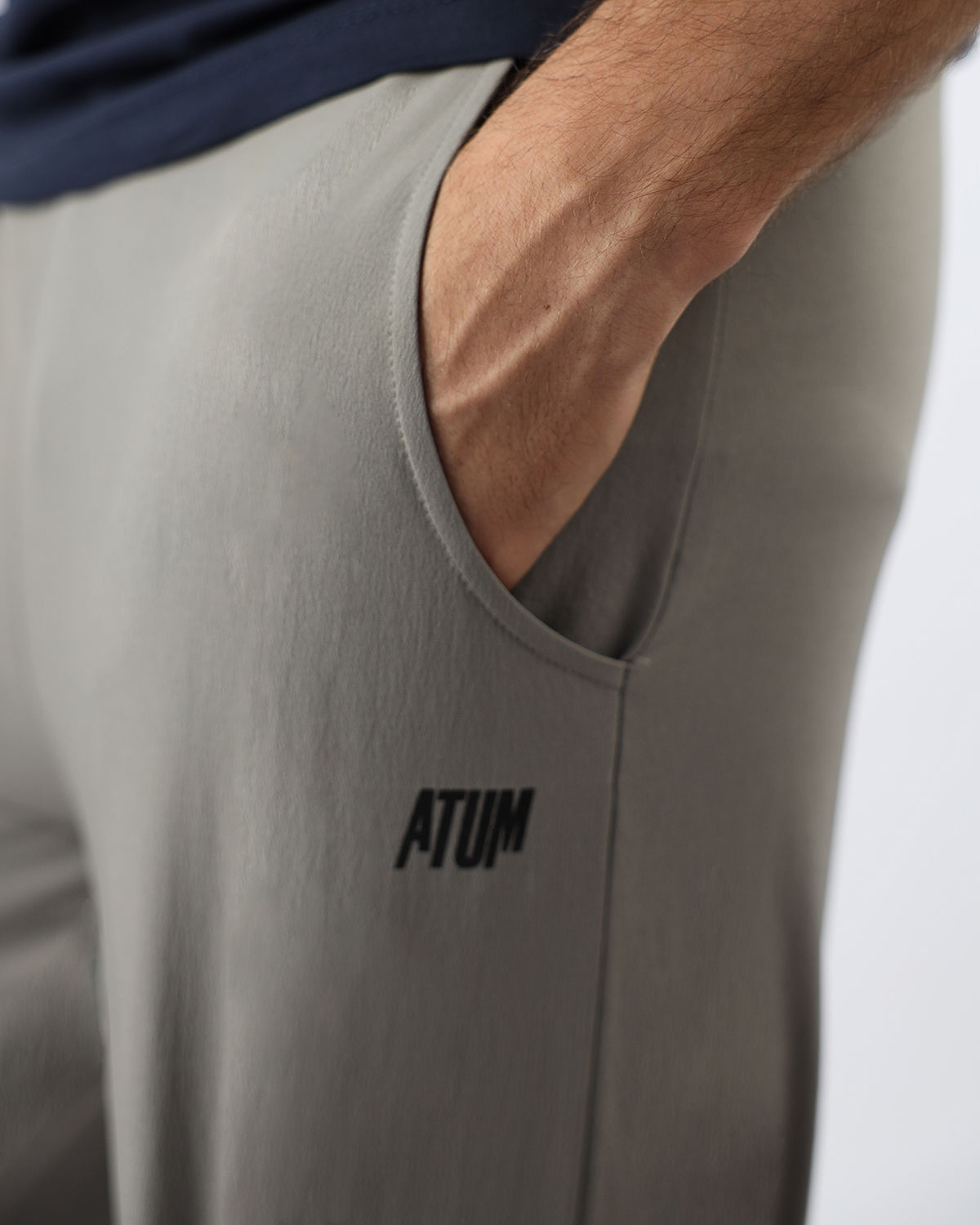 Slim Fit Gray Jogger Pants-Atum -41712968