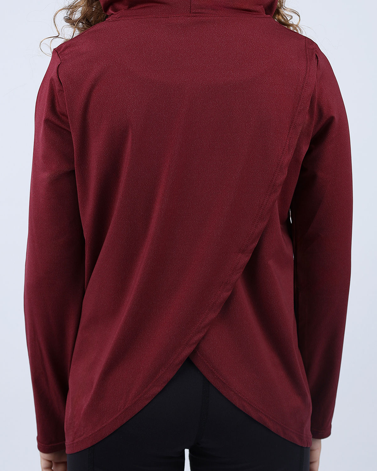Vivid Long-Sleeve Burgundy Hoodie-Atum -57159121