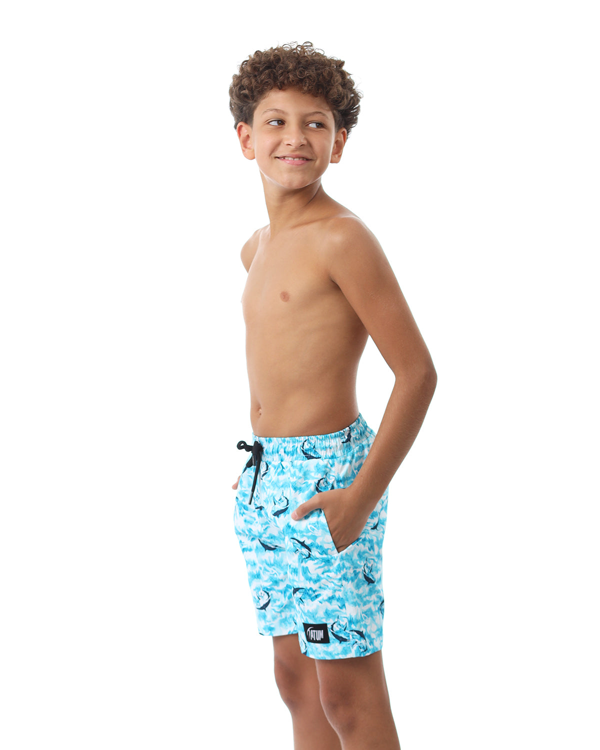Shark Attack Boy's Aqua Swim Short-Atum -19856980