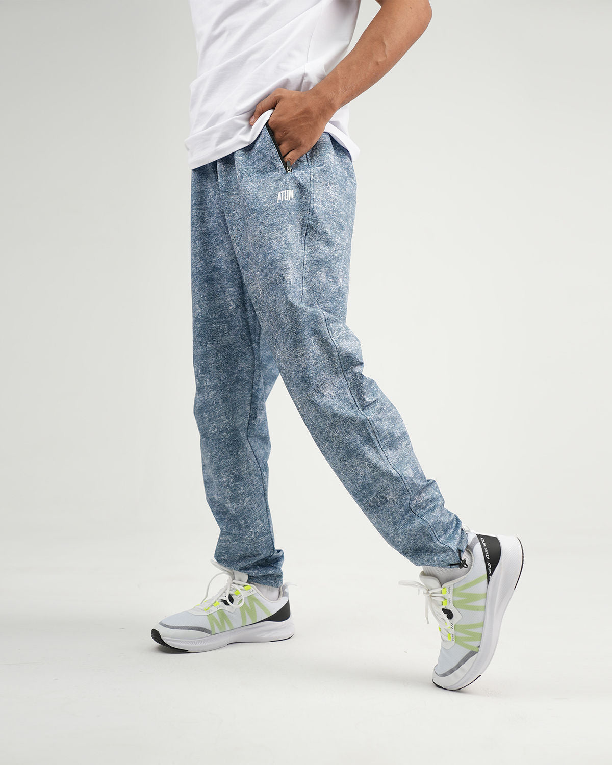 Printed Cinchable Hems Men's Pants