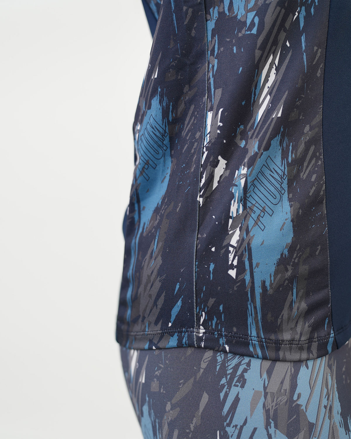 Marble Printed Navy Tank Top-Atum -66078669