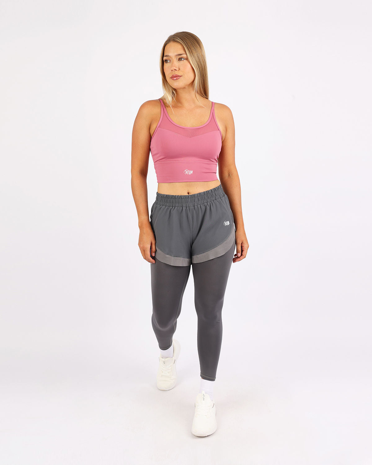 Pocket Wave Skort Gray Leggings-Atum -90475516