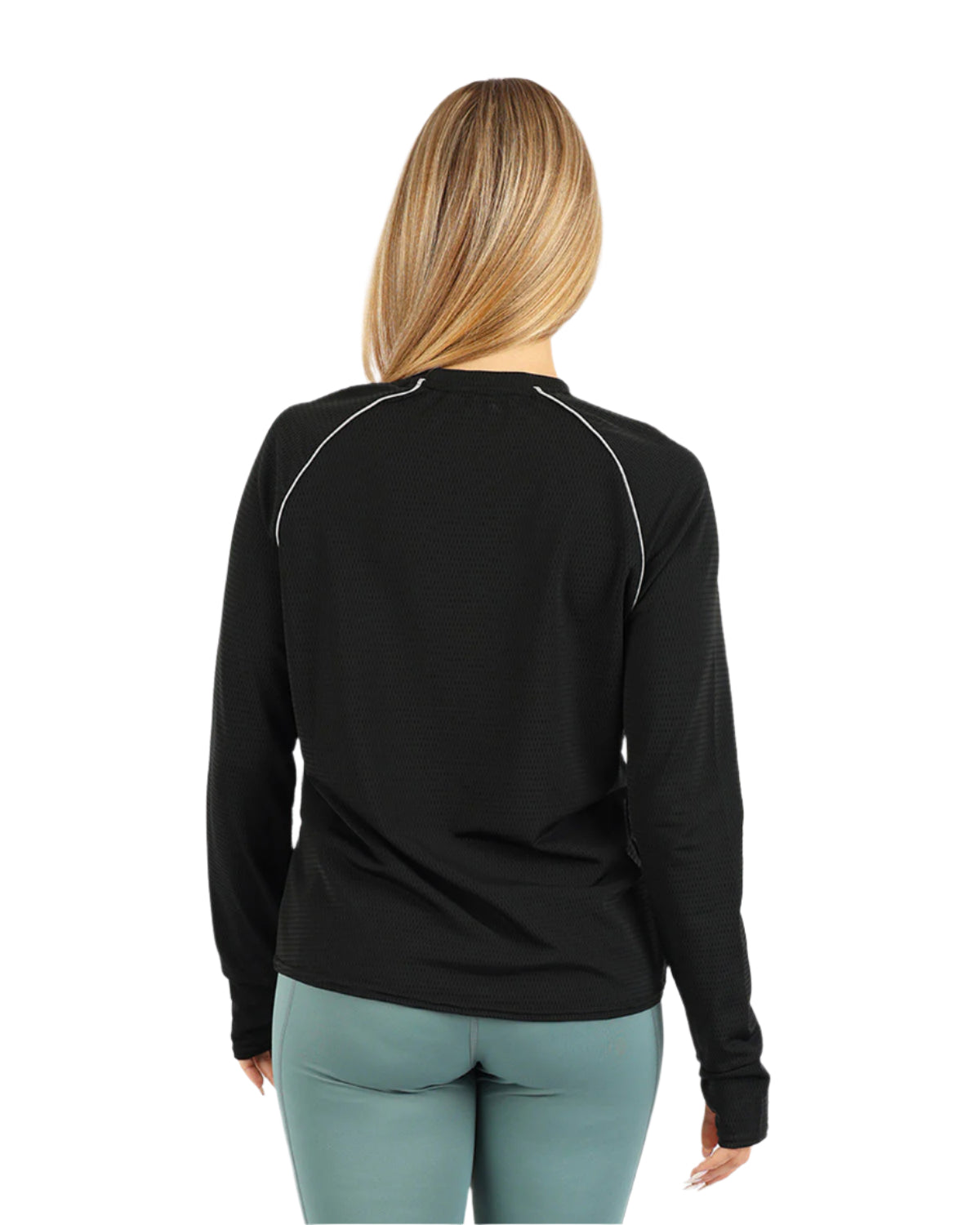 Long-Sleeve Training Black Top-Atum -83430541