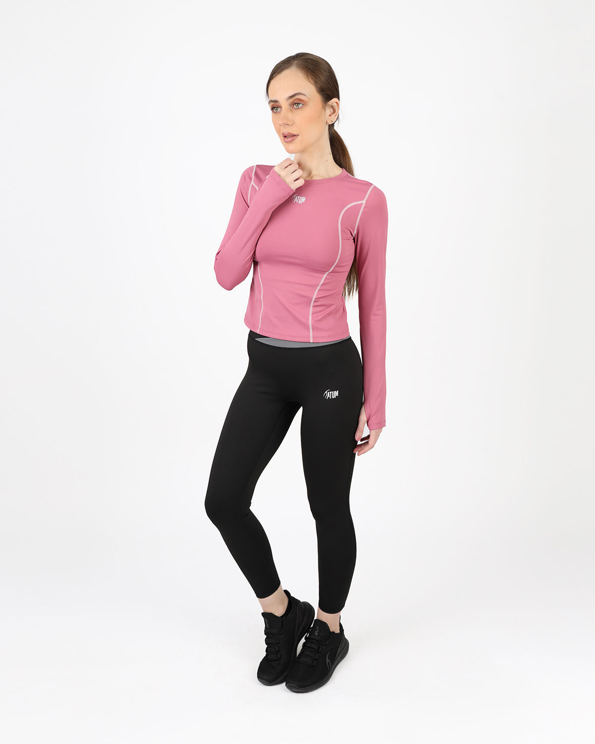 Streamline Long Slevess Women's Rose Top-Atum -62418713