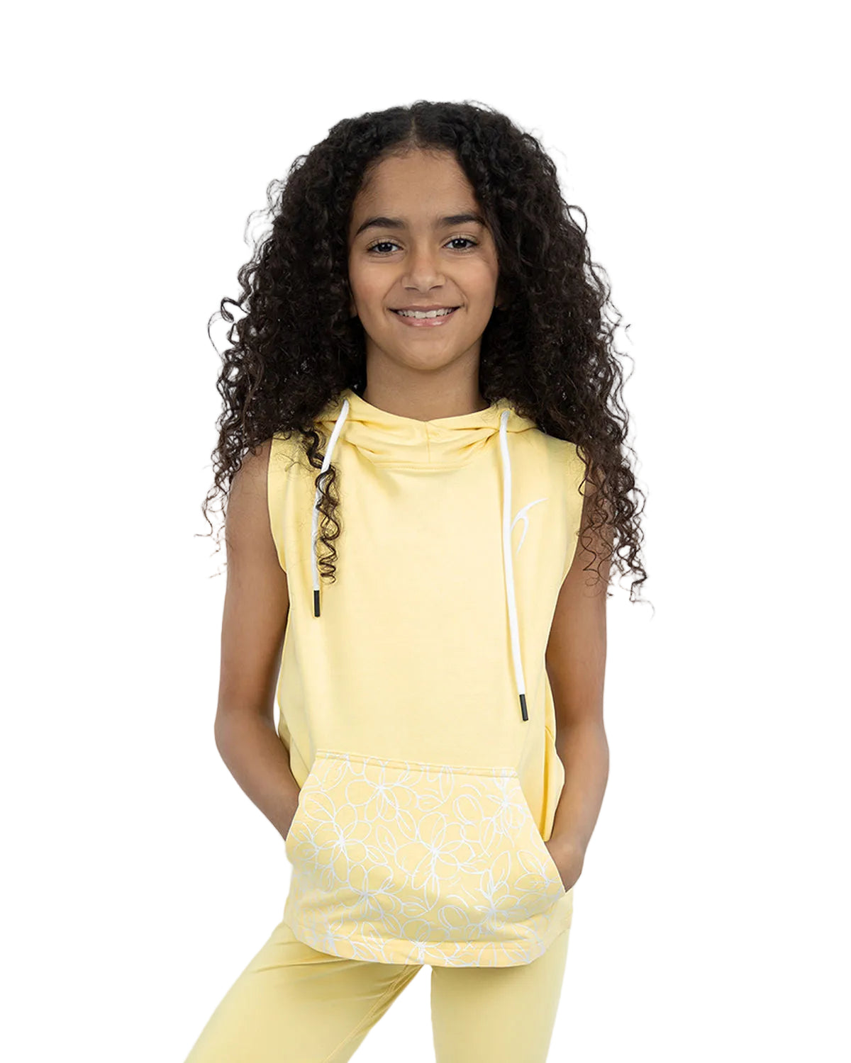 Smooth Girls Hooded Yellow T-Shirt-Atum -76165845
