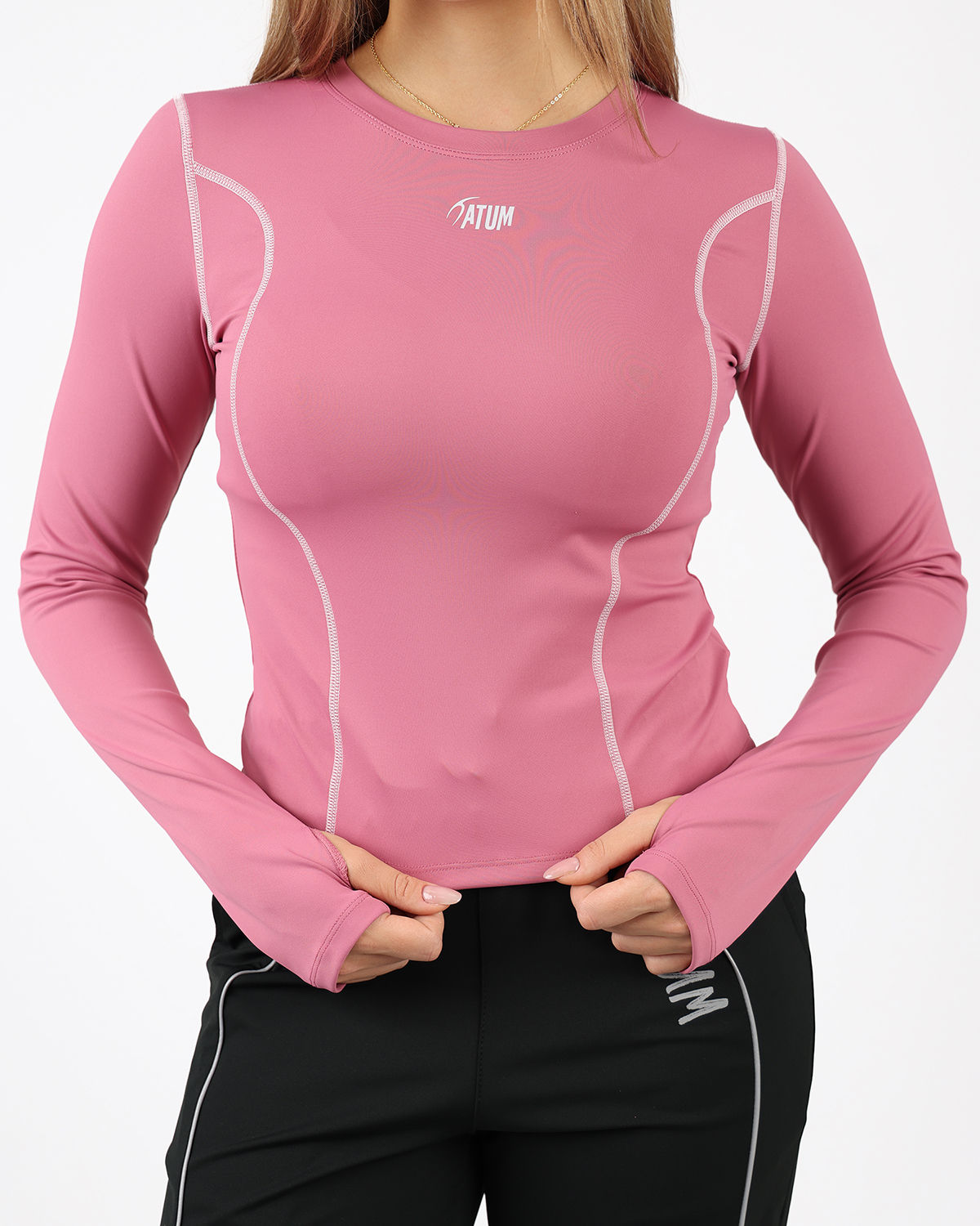Streamline Long Slevess Women's Rose Top-Atum -27377473