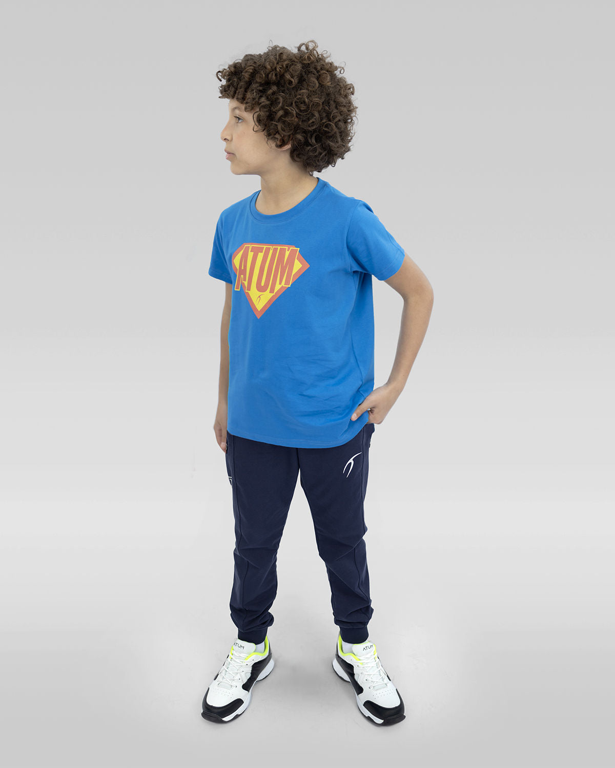 Super Hero Boy's Blue T-Shirt-Atum -64532206