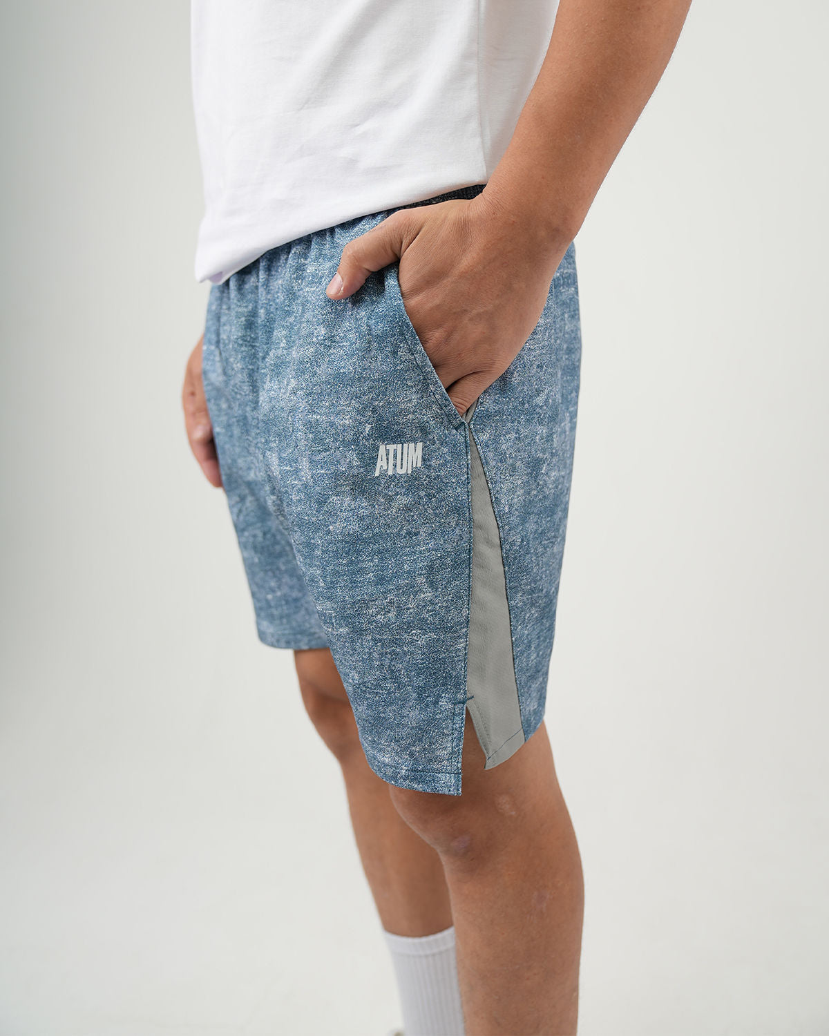 Printed Navy Training Short-Atum -22670673