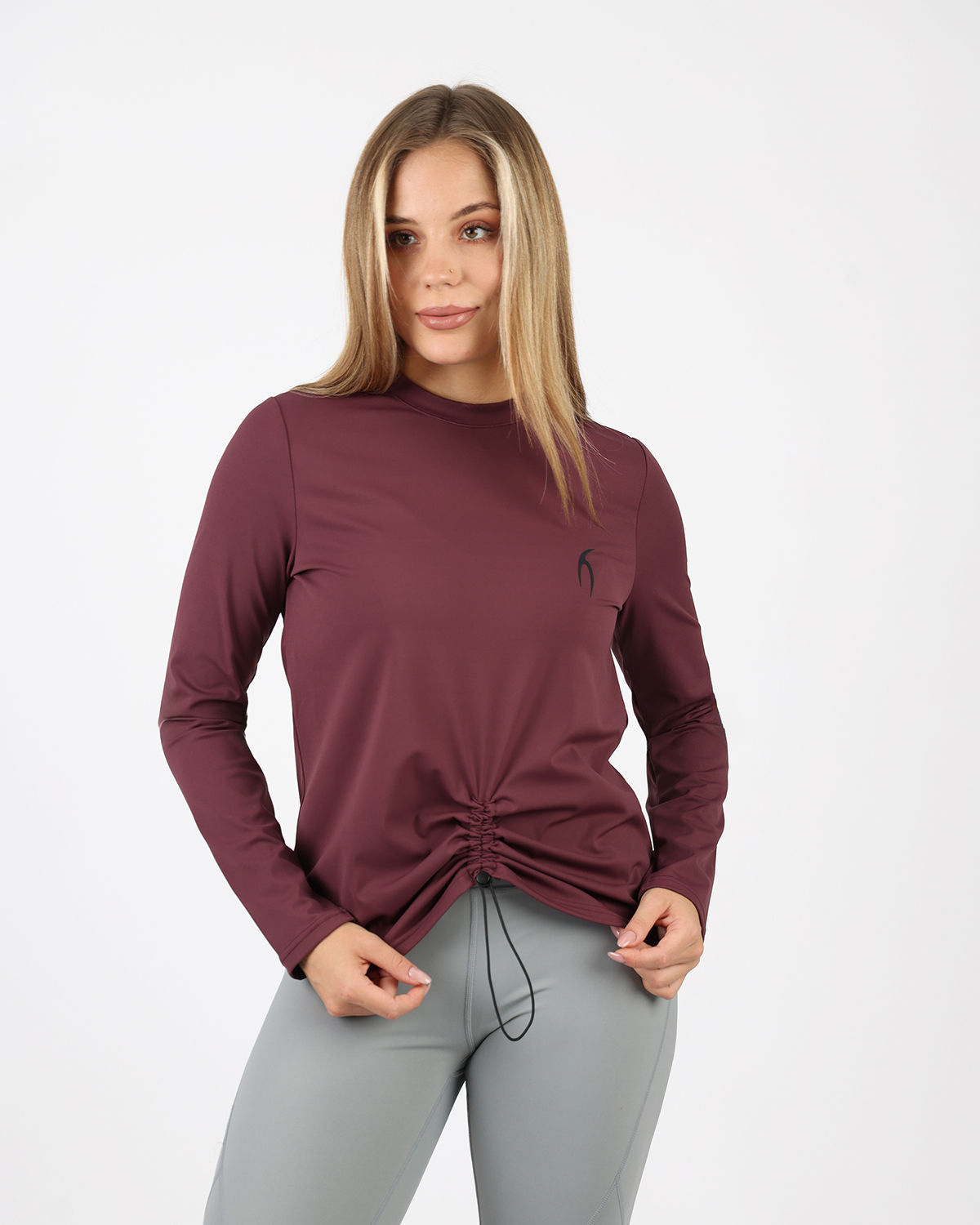 Training Long-Sleeve Burgundy T-Shirt-Atum -31612474
