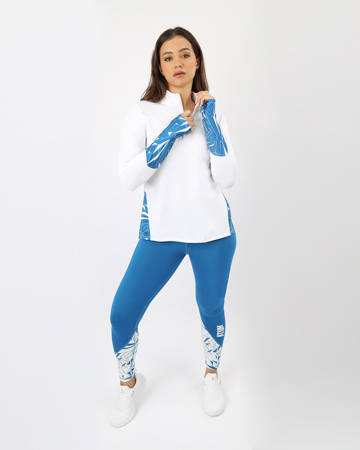 Printed Women's Blue Leggings-Atum -14974187