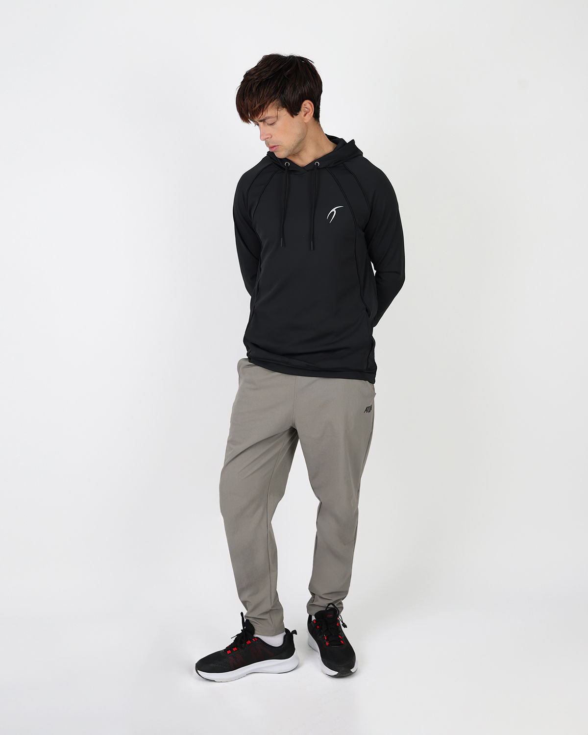 Long-Sleeve Training Black Hoodie-Atum -38955649
