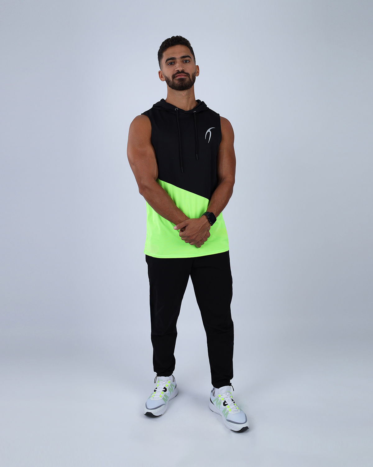 Sleeveless Breathable Green Hoodie-Atum -86963972