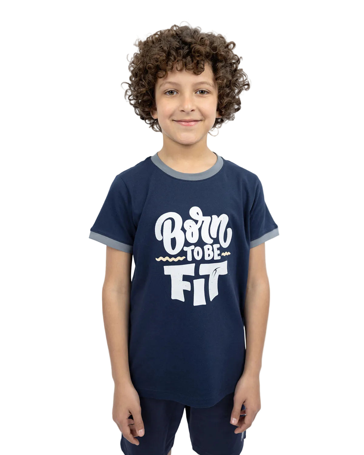Be Fit Crew-Neck Navy T-Shirt-Atum -95627159