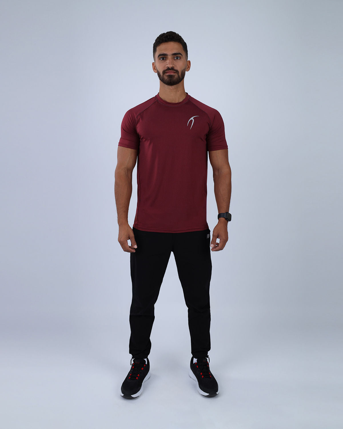 Dri-FIT Short-Sleeve Burgundy Fitness Top-Atum -22967123