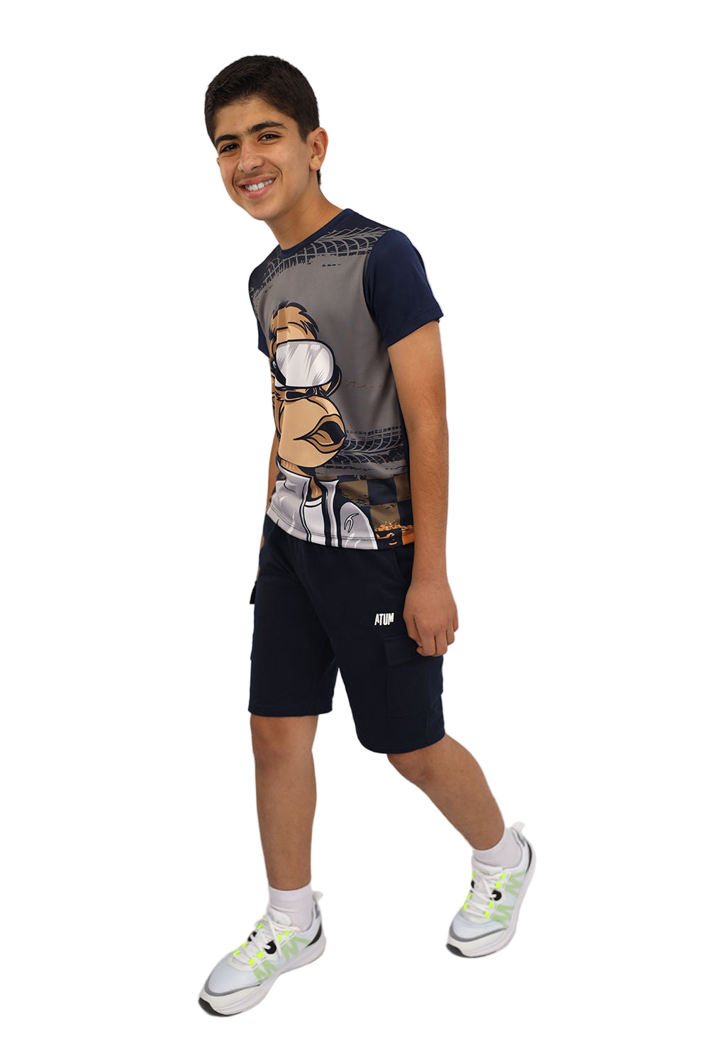 Monkey Graphic Boy's Navy T-Shirt-Atum -39507168