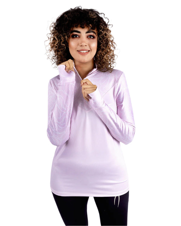 High-Neck Limitless Pink Top-Atum -60484396