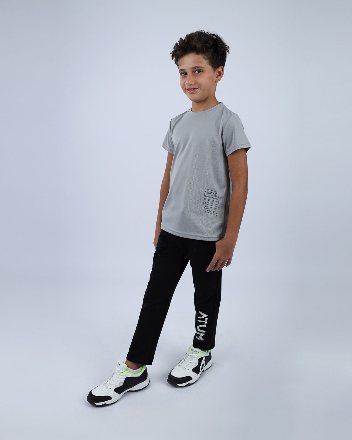 Dri-Fit Boys Basic Gray T-Shirt-Atum -40032673