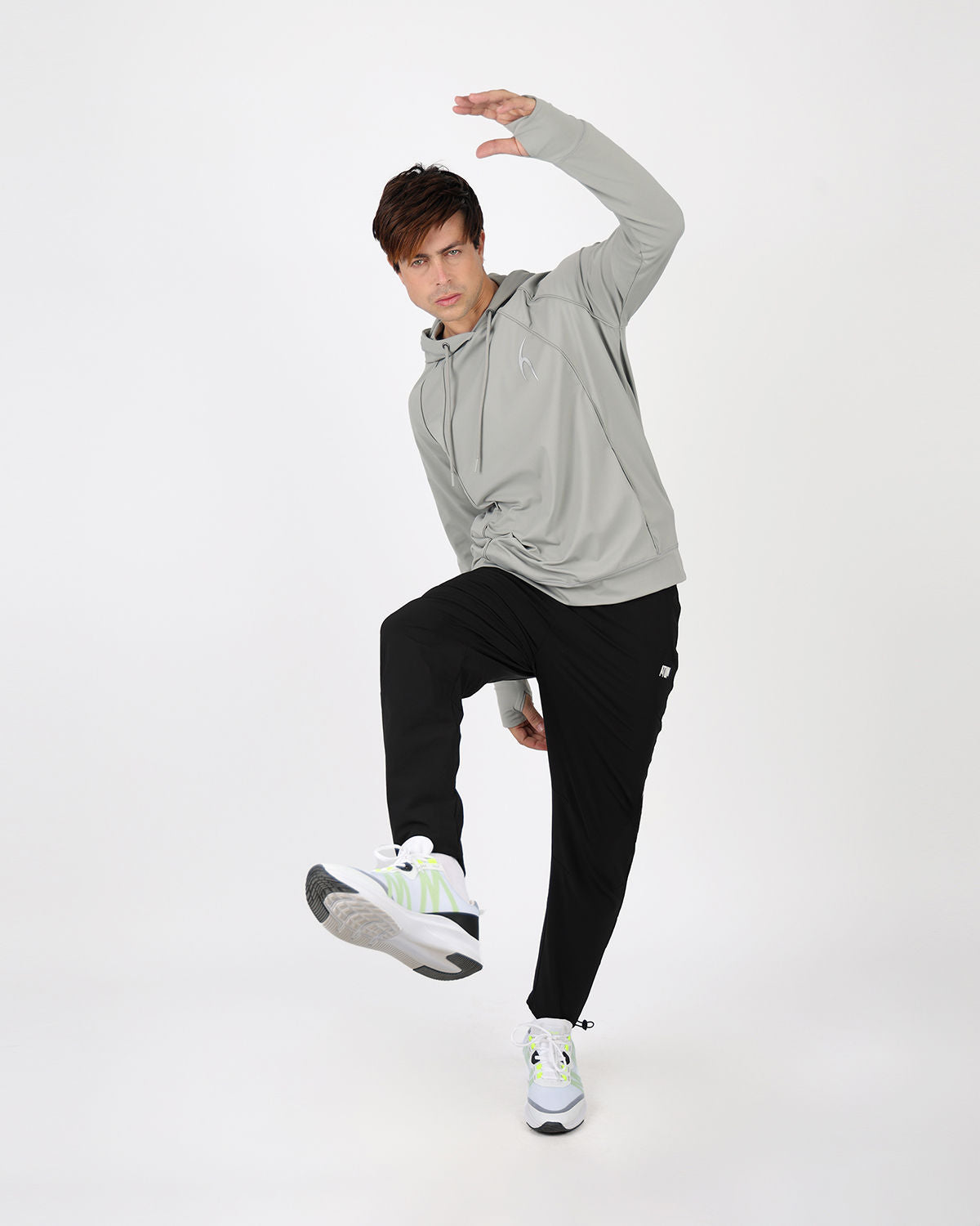 Long-Sleeve Training Gray Hoodie-Atum -75152224