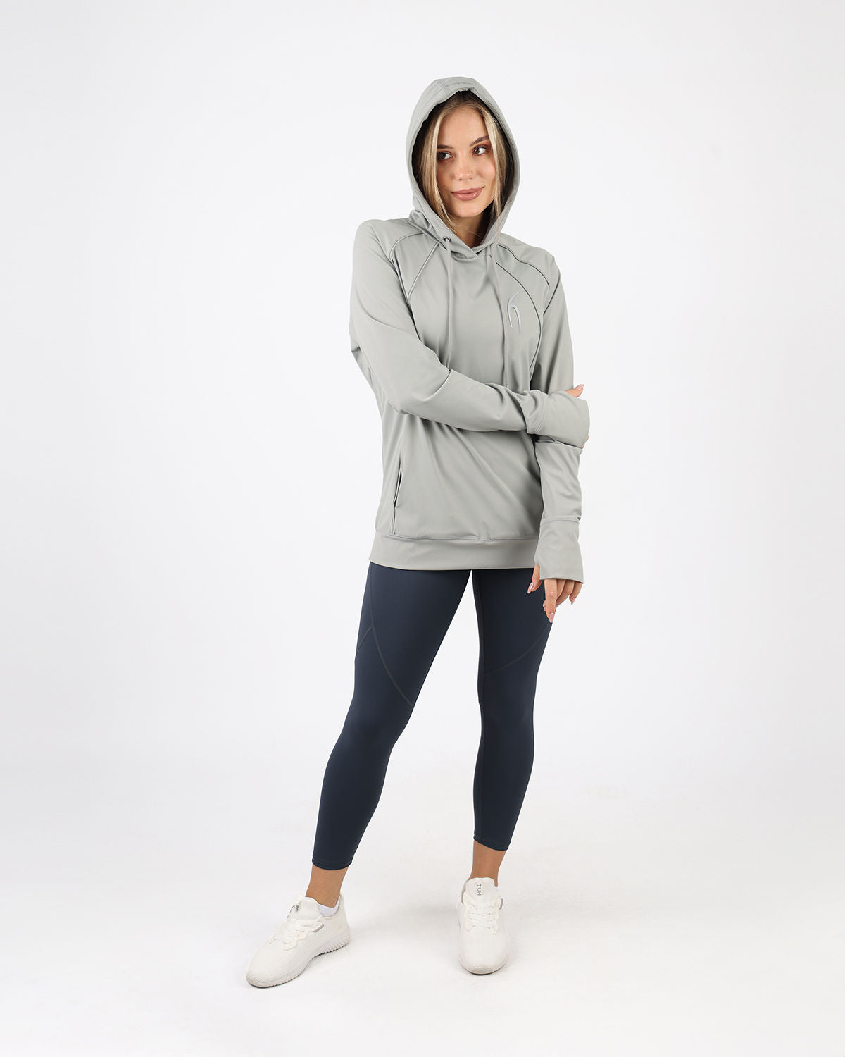 Long-Sleeve Training Gray Hoodie-Atum -66065602