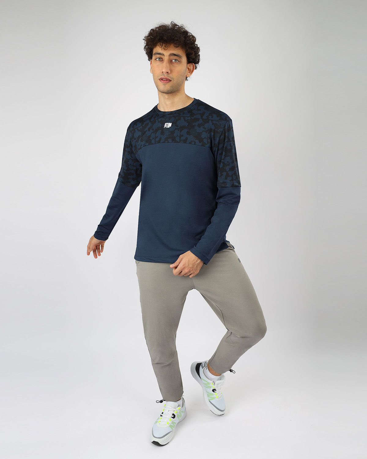 Men's Fitness Navy Top-Atum -32923028