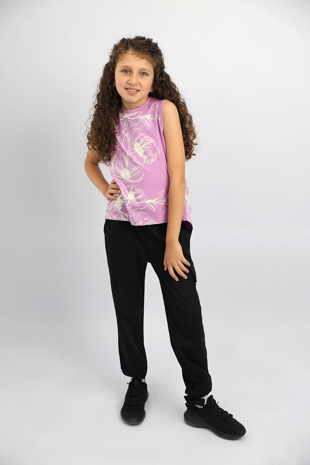 Atum Girl's Flowery Tank Top - Atum Egypt