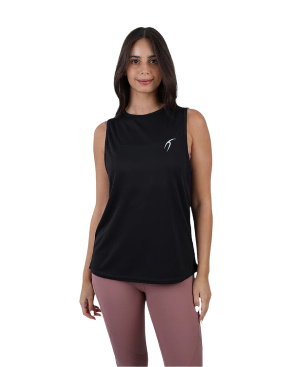 Modal Yoga Black Tank Top-Atum -75697205
