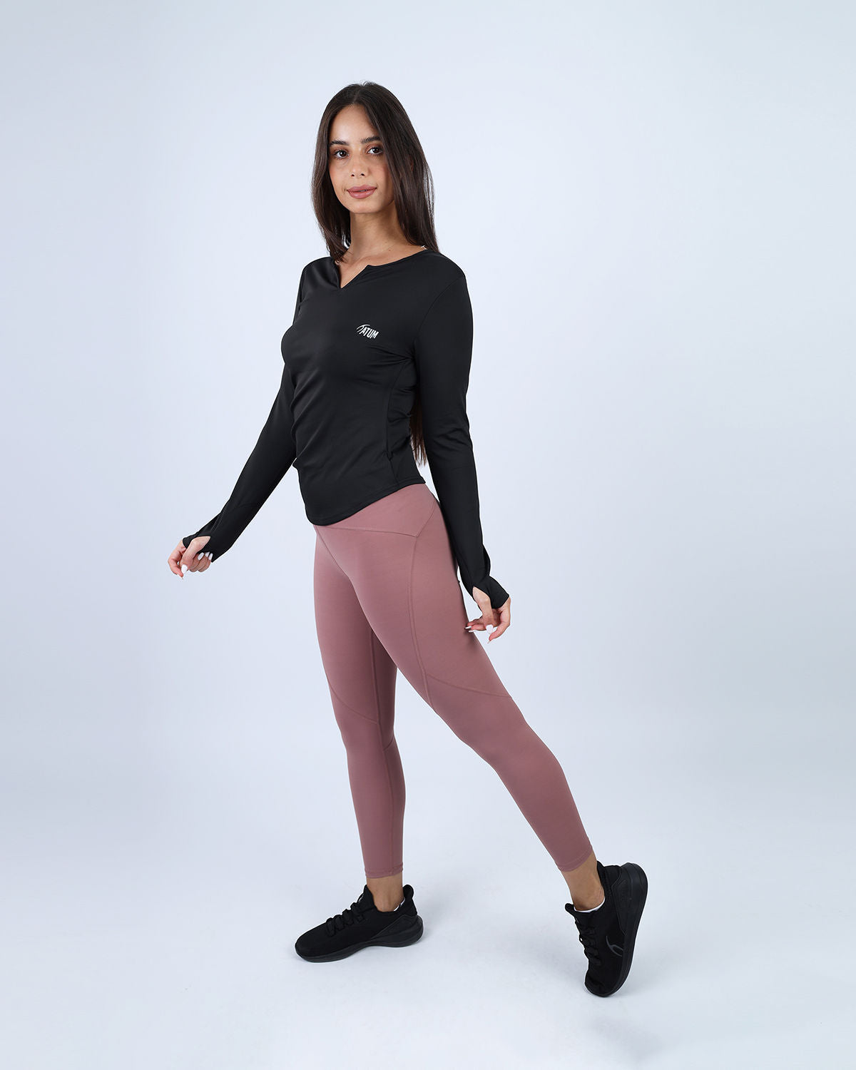 Elegance Women's Black Long-Sleeve Top-Atum -58909962