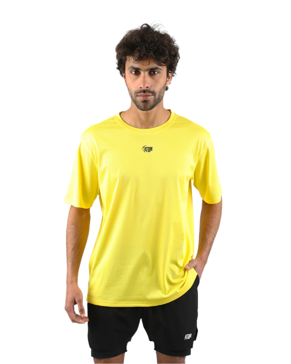 Prime Fit Men's Yellow T-Shirt-Atum -92971834