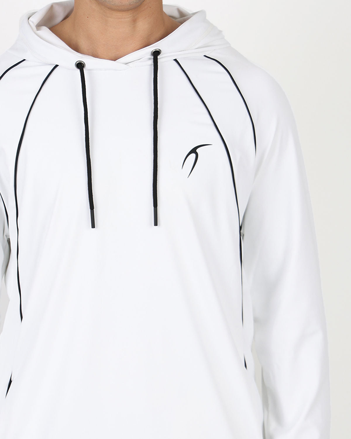 Long-Sleeve Training White Hoodie-Atum -1136630