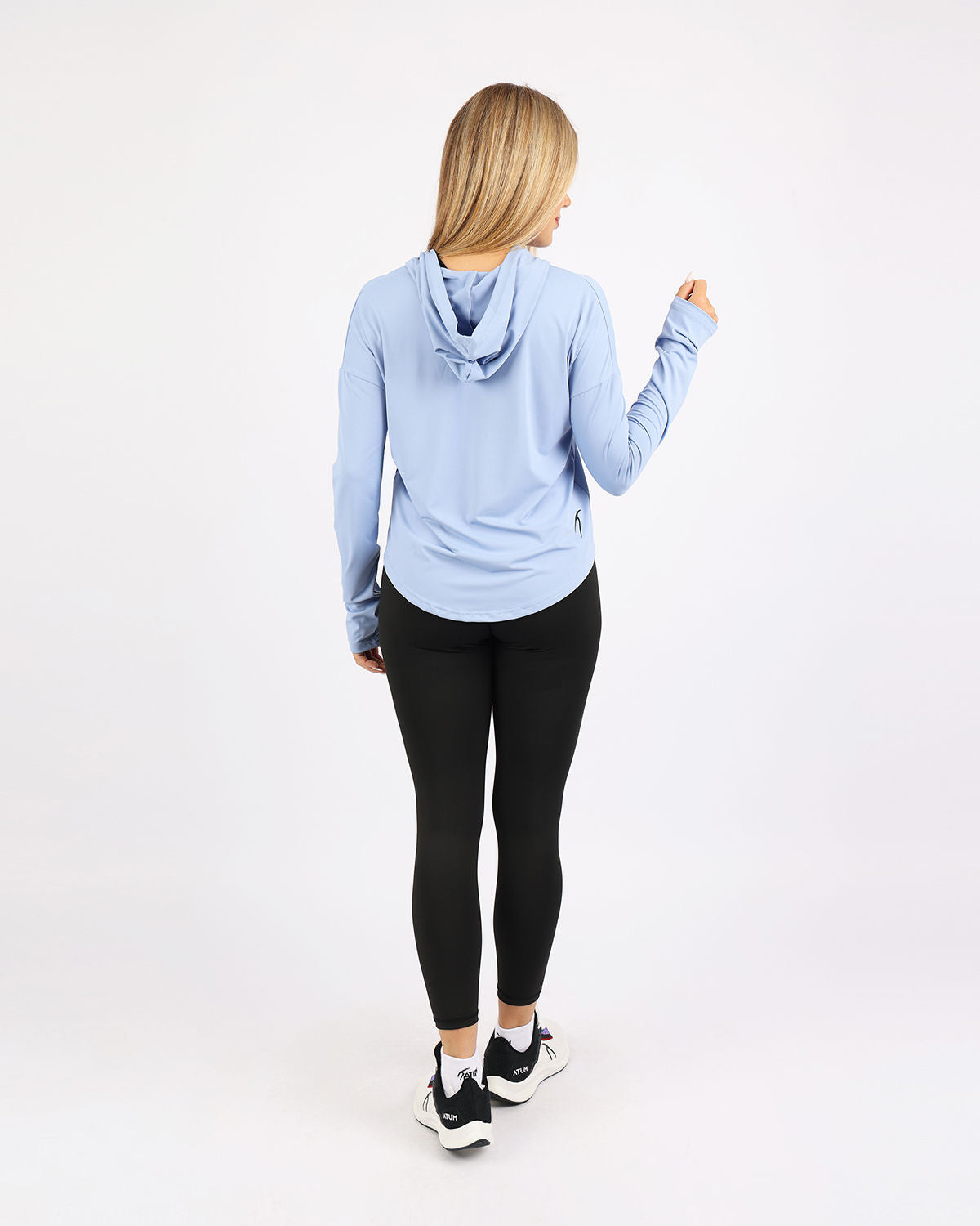 Long Slevess Women's Blue Hoodie-Atum -22951484