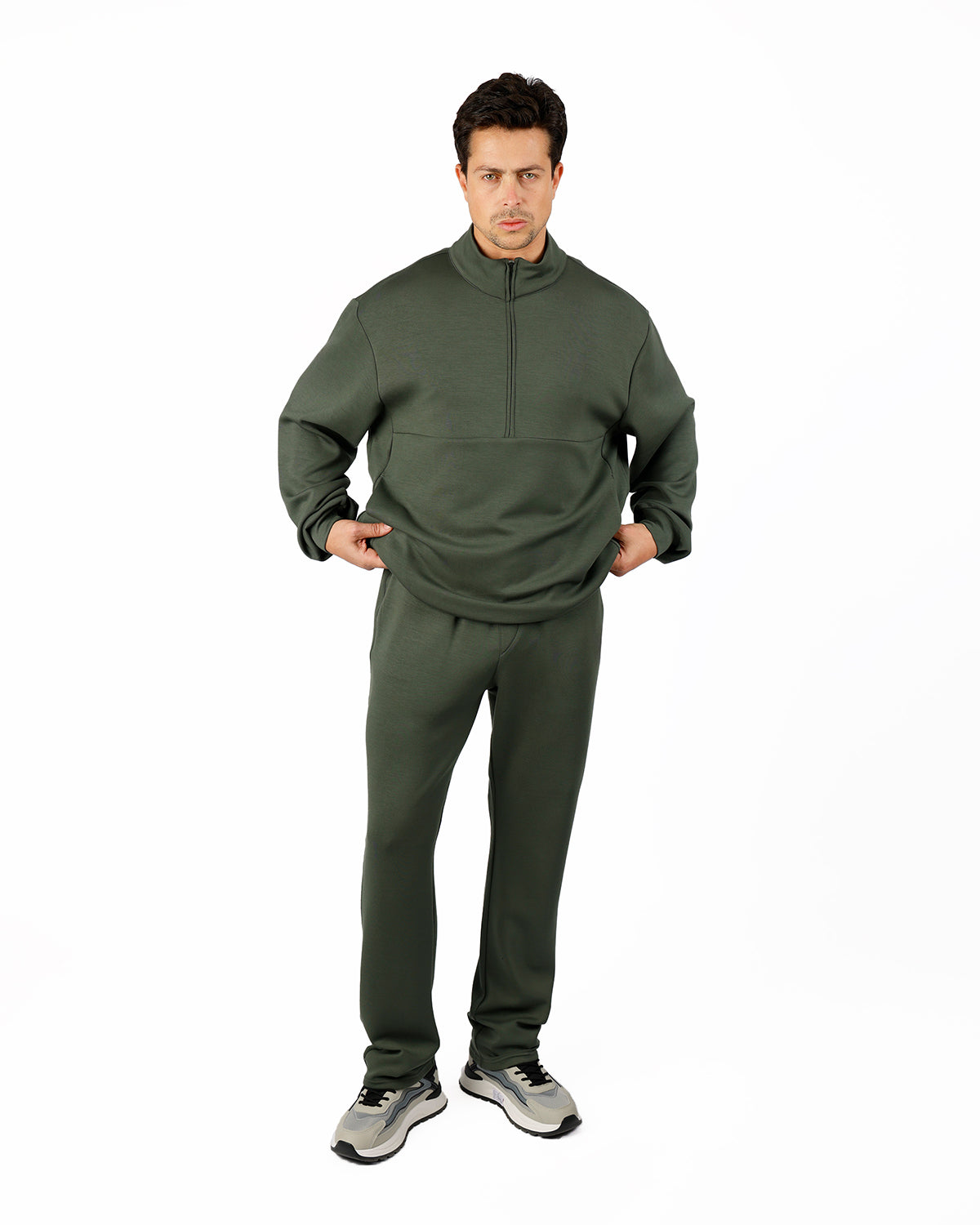 Comfort Men's Olive Tracksuit-Atum -34585038